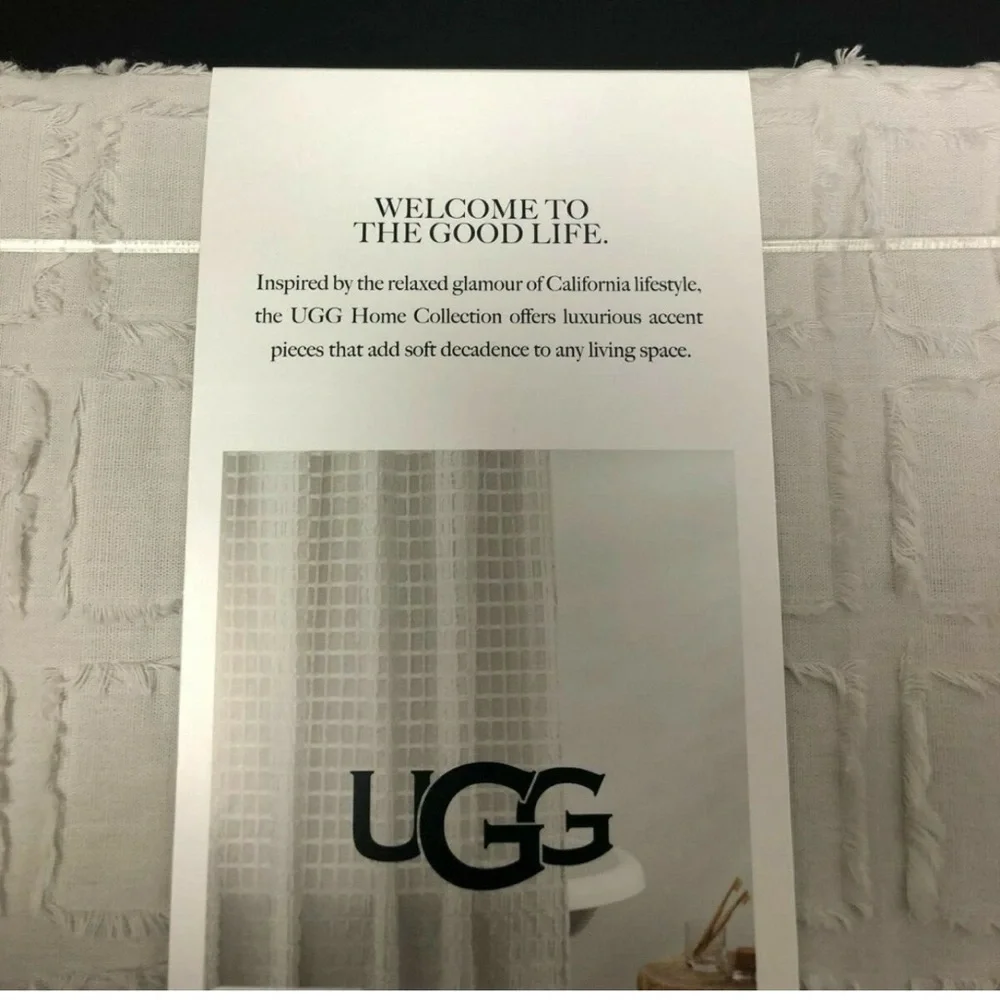 UGG Blink Shower Curtain 72”x72” 100% Cotton & Certified OEKO-TEK NEW!